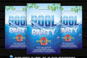 泳池派对/沙滩派对传单 Pool Party /  Beach Party Flyer