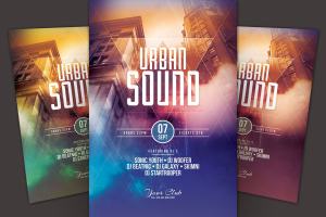 城市声音音乐会活动传单模板 Urban Sound Flyer Template