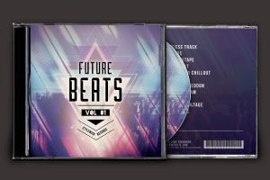 未来节拍音乐CD封面模板 Future Beats CD Cover Artwork