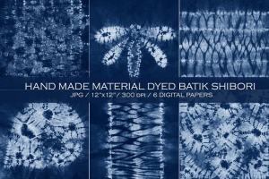 抽象手绘染色蜡染纸张纹理 Material dyed batik. Shibori