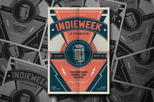 活动节日宣传海报传单 	  Indie Week Flyer