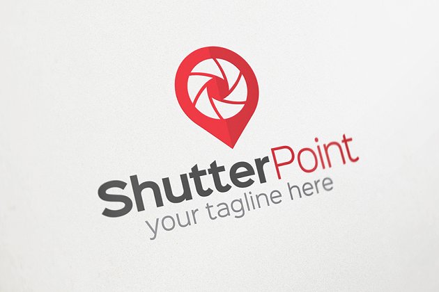 摄影摄像主题快门图形Logo模板 Shutter Point Photography Logo