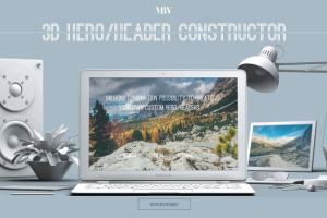 3D立体效果巨无霸/Header设计物料包[1.09GB] 3D Hero/Header Constructor