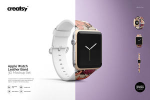 小咖下午茶：高品质的Apple Watch表带展示模型Mockup下载 1.27 GB[psd]