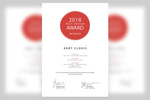 2018年度最佳设计的证书&奖状InDesign模板下载[indd]