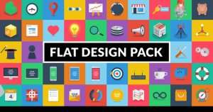 创意扁平化设计概念图标动画视频AE模板 Flat Design Pack