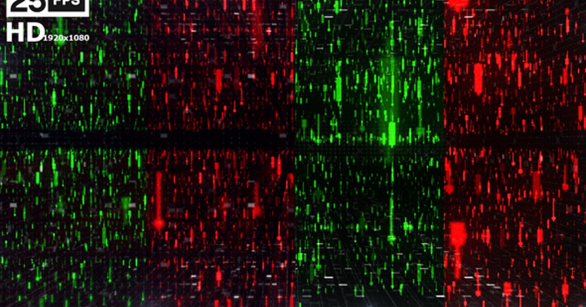 红色和绿色数字贸易信号高清视频素材合集 Green And Red Digital Trade Pack HD