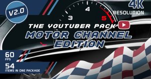 汽车视频节目网络视频节目包装素材AE模板 The YouTuber Pack – Motor Channel Edition V2.0