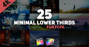 极简主义风格短片字幕特效FCPX模板 FCPX Minimal Lower Thirds Pack