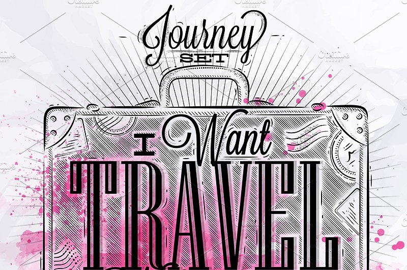 旅行旅游主题海报设计模板 Poster journey