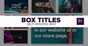 视频方块字幕标题PR模板 Box Titles – Self Resizing