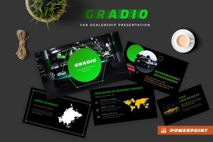 汽车销售经销商主题PPT幻灯片模板 Gradio Car Dealership Powerpoint Presentation