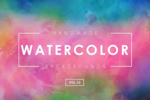 抽象多彩手工水彩背景纹理Vol.30 Handmade Watercolor Backgrounds Vol.30