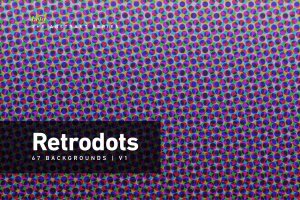 67款多彩圆点错觉抽象背景V1 Retrodots Abstract Backgrounds V1