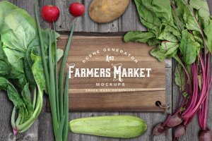 农贸蔬果市场场景设计套件 Farmers Market Scene Generator