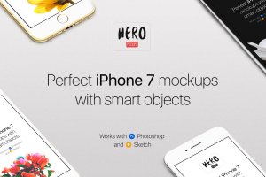 经典iPhone7样机模板合集 HERO Phone 7 Mockups