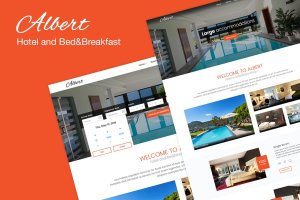 酒店品牌官网HTML网站模板 Albert – Hotel and Bed&Breakfast