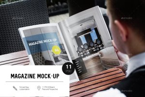 A4标准尺寸杂志样机模板 Magazine A4 Mock-Up