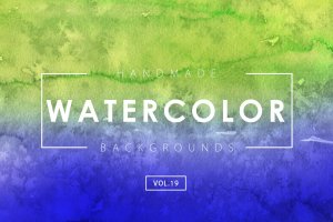 手工绘制多彩抽象水彩背景纹理Vol.3 Handmade Watercolor Backgrounds Vol.19