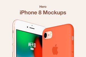APP UI设计展示iPhone 8样机模板 HERO Phone 8 Mockups