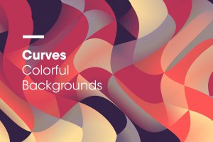 多彩曲线几何纹理背景素材 Curves | Colorful Backgrounds