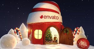 圣诞帽温馨房子圣诞Logo演示/祝福视频AE模板 Christmas