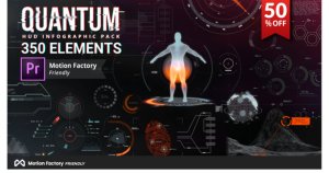 量子科技&HUD高科技主题PR素材大合集 Quantum HUD and HiTech Elements for Premiere Pro