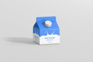 250毫升果汁/牛奶纸盒包装样机 Juice / Milk Mockup – 250ml Carton Box