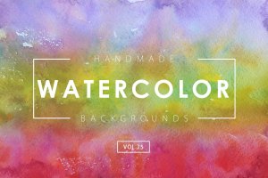 手工绘制多彩抽象水彩背景纹理Vol.3 Handmade Watercolor Backgrounds Vol.25