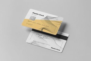 塑料卡片银行卡IC卡会员卡样机模板v2 Plastic Card Mock-up 2