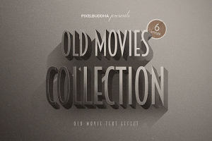 复古老式电影标题的图层样式文件下载Old Movie Titles Collection [psd]