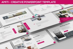 创意多用途PPT设计演示模板 Amiti – Creative Powerpoint Template