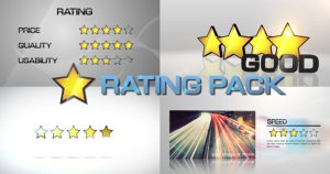3D立体星级评定动画视频AE素材 Star Rating Pack
