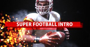 超级美式足球橄榄球体育竞技节目片头AE模板 Super Football Intro