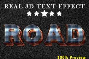 真实3D文字效果的PS图层样式下载 Real 3D Text Effects [psd]