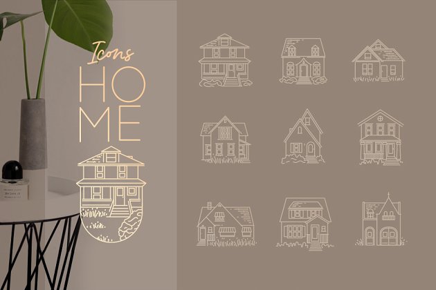 建筑房子主题图标集 Home Icons