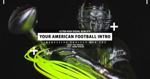 美式足球橄榄球体育节目开场AE模板 Your American Football Intro