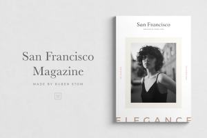 简约时尚摄影产品杂志模板 San Francisco Magazine