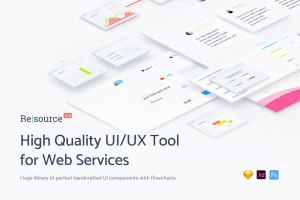 UI设计师必备UI/UX工具包 Resource, UI/UX Tool for Web Service[1.56GB]