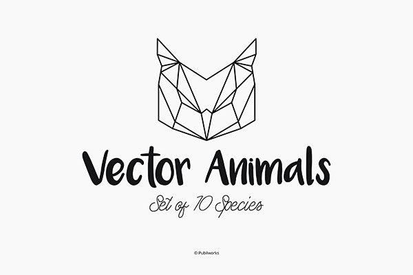 独特几何形状构成的动物矢量素材下载 geometric vector animals [ai