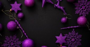 紫色圣诞装饰品顶视图视频素材 Christmas Decoration Top View.