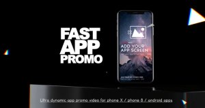APP项目设计展示iPhone样机模板 Fast App Promo