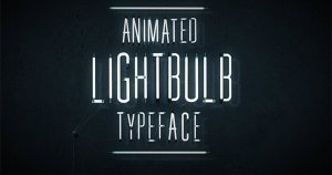 3D动画灯泡字体特效AE模板 Animated Lightbulb Typeface