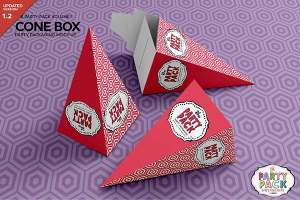 锥形盒子包装展示样机 Cone Box Packaging Mockup [psd]