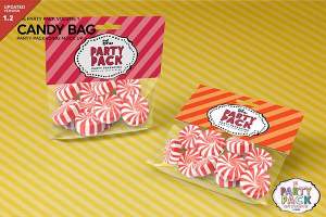 高品质的糖果包装袋展示样机 Candy Bag Packaging Mockup [psd]