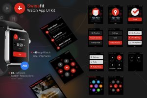 健身类穿戴设备应用UI模板 Swissfit Watch App UI Kit