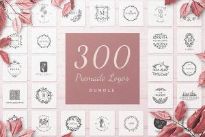 300款预制矢量标志合辑下载 300 Premade Logos Bundle [ai,eps,psd,png] 4.29 GB