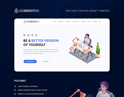 One Page Creative Agency Template
