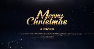 发光粒子特效圣诞祝福AE视频模板 Christmas Wishes