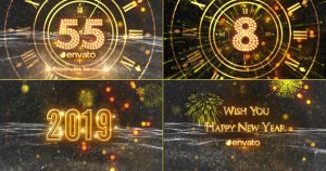 2019年新年跨年晚会倒数视频AE模板3 New Year Countdown 2019